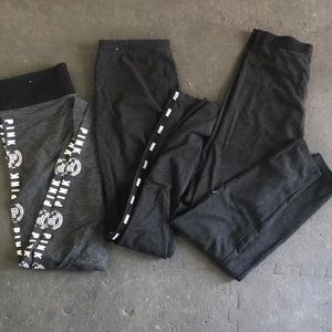 Pink brand grey leggings bundle